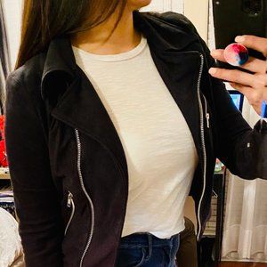 Black Olivaceous Moto Style Jacket
